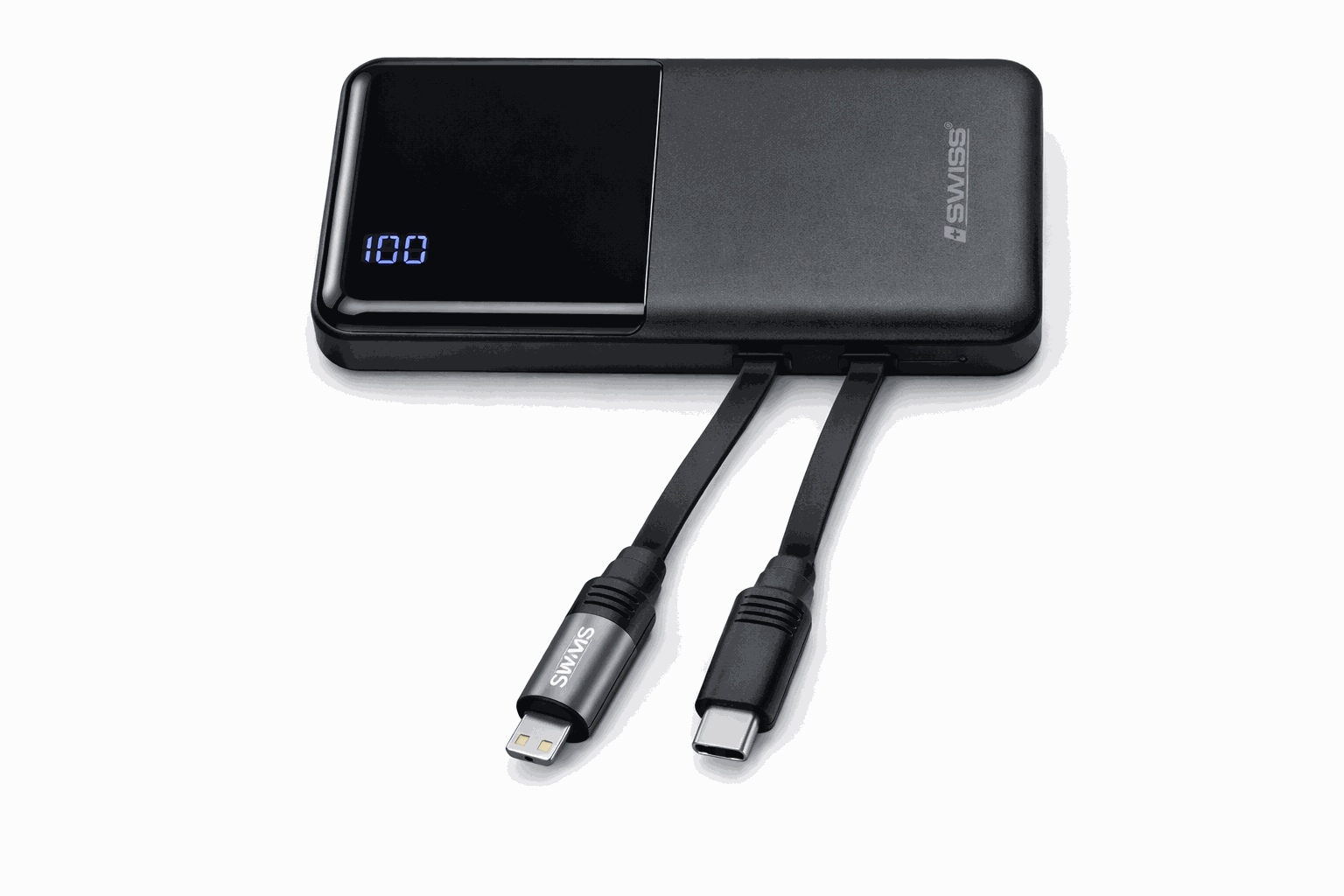 iSWISS Powerbank 10.000mAh – 22.5W Snelladen met USB-C & Lightning | Premium Compact Design