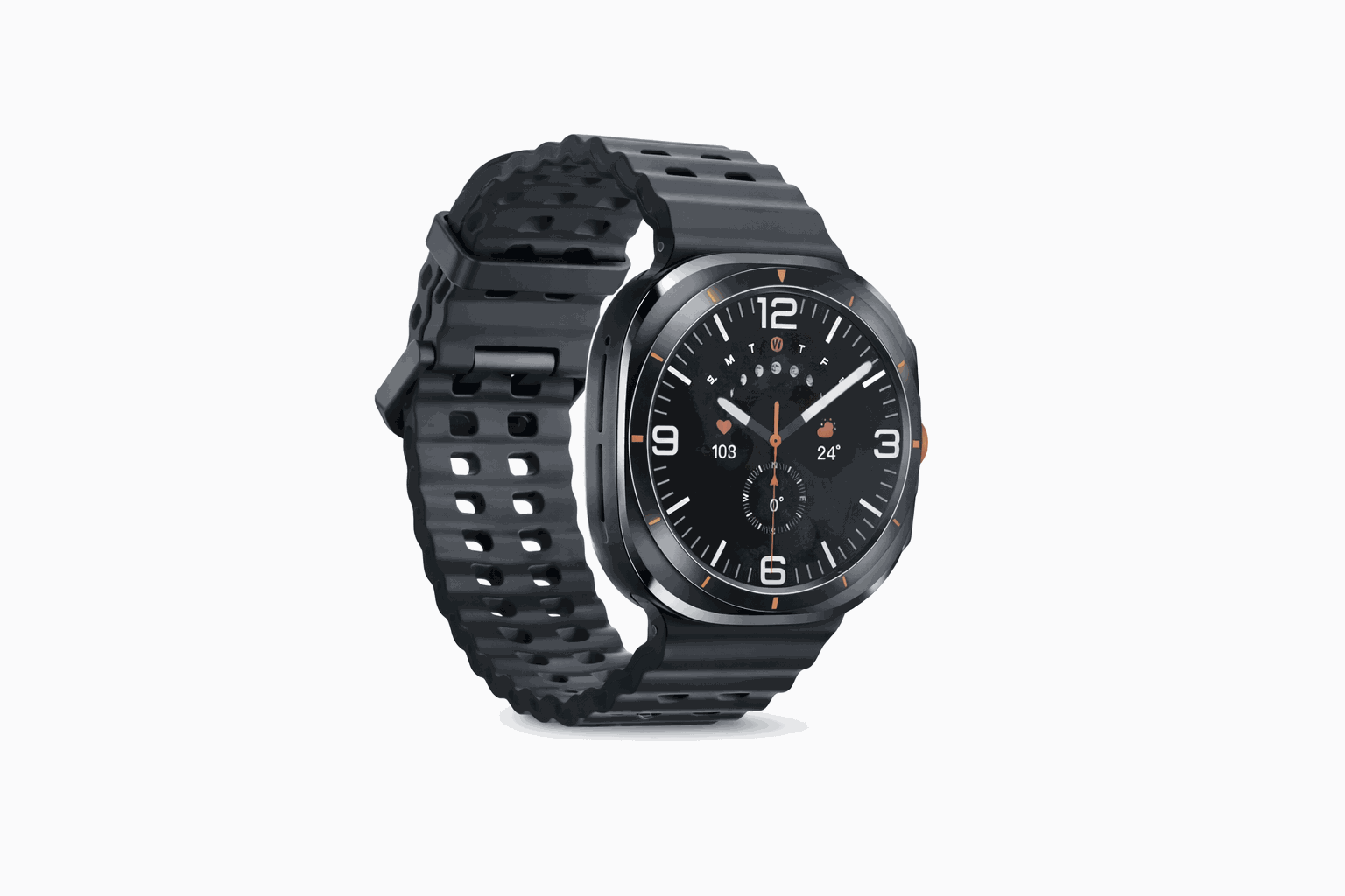 iSWISS Smartwatch – Rond Design con pulsómetro, Wireless Call & Inalámbrico carga