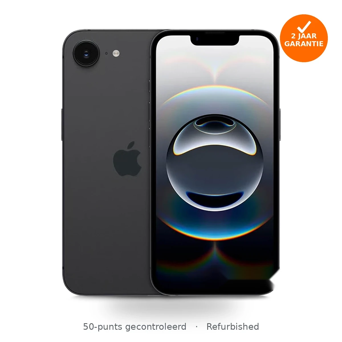 Apple iPhone 16e 128GB Zwart refurbished